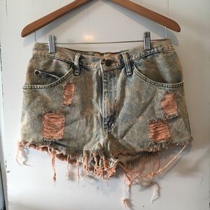 Light Pink Wash Lee Urban Outfitters Denim Shorts